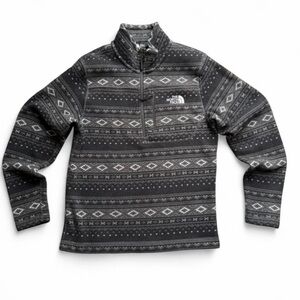The North Face Pullover Mens small Aztec Print Fleece 1/4 Zip Jacket Sweater